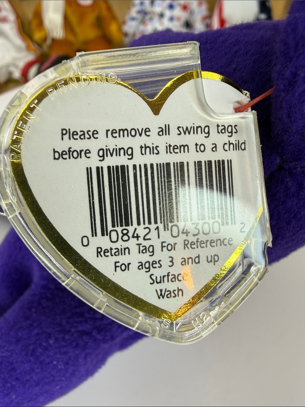 💥FAUX PRINCESS - NO-SPACE SWING-TAG / NO STAMP TUSH-TAG - PE - CHINA - w/ CASE - Picture 6 of 10